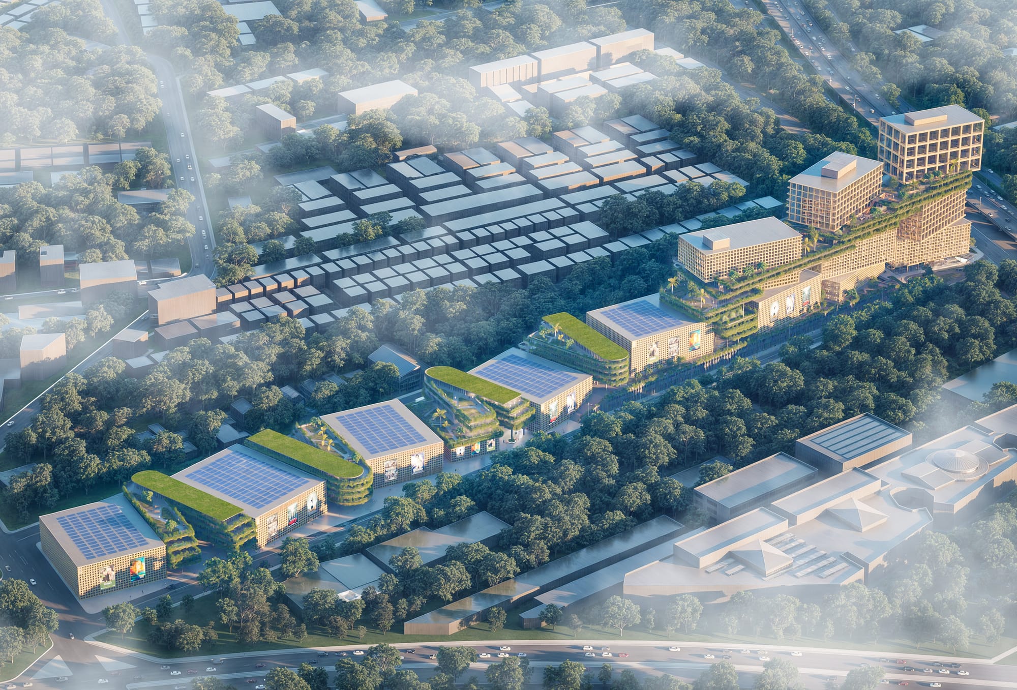 Master plan · aerial overview
