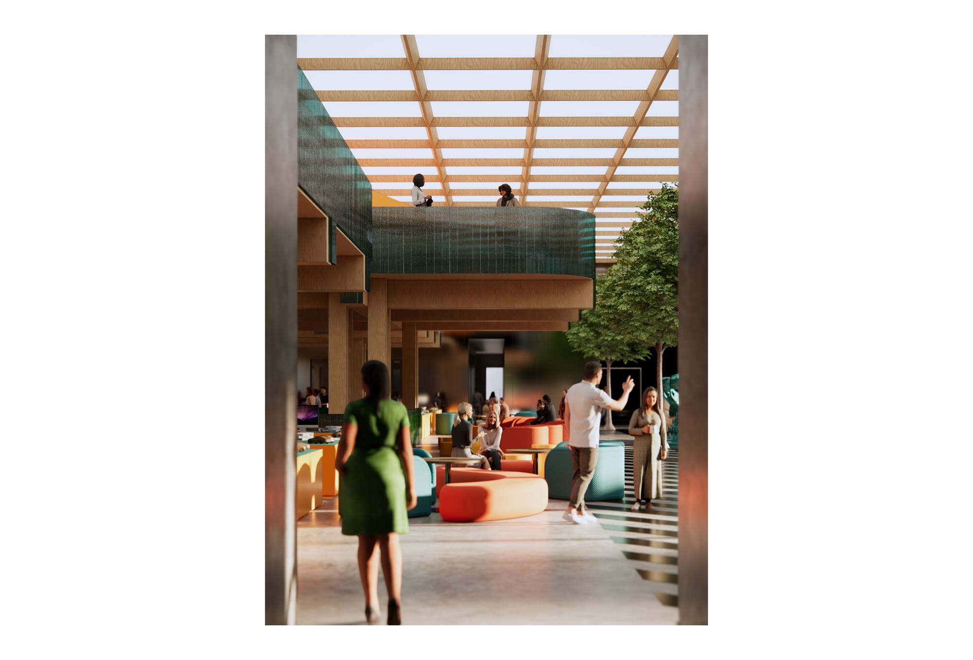 Material vignette · Entry into the creative studio from reception