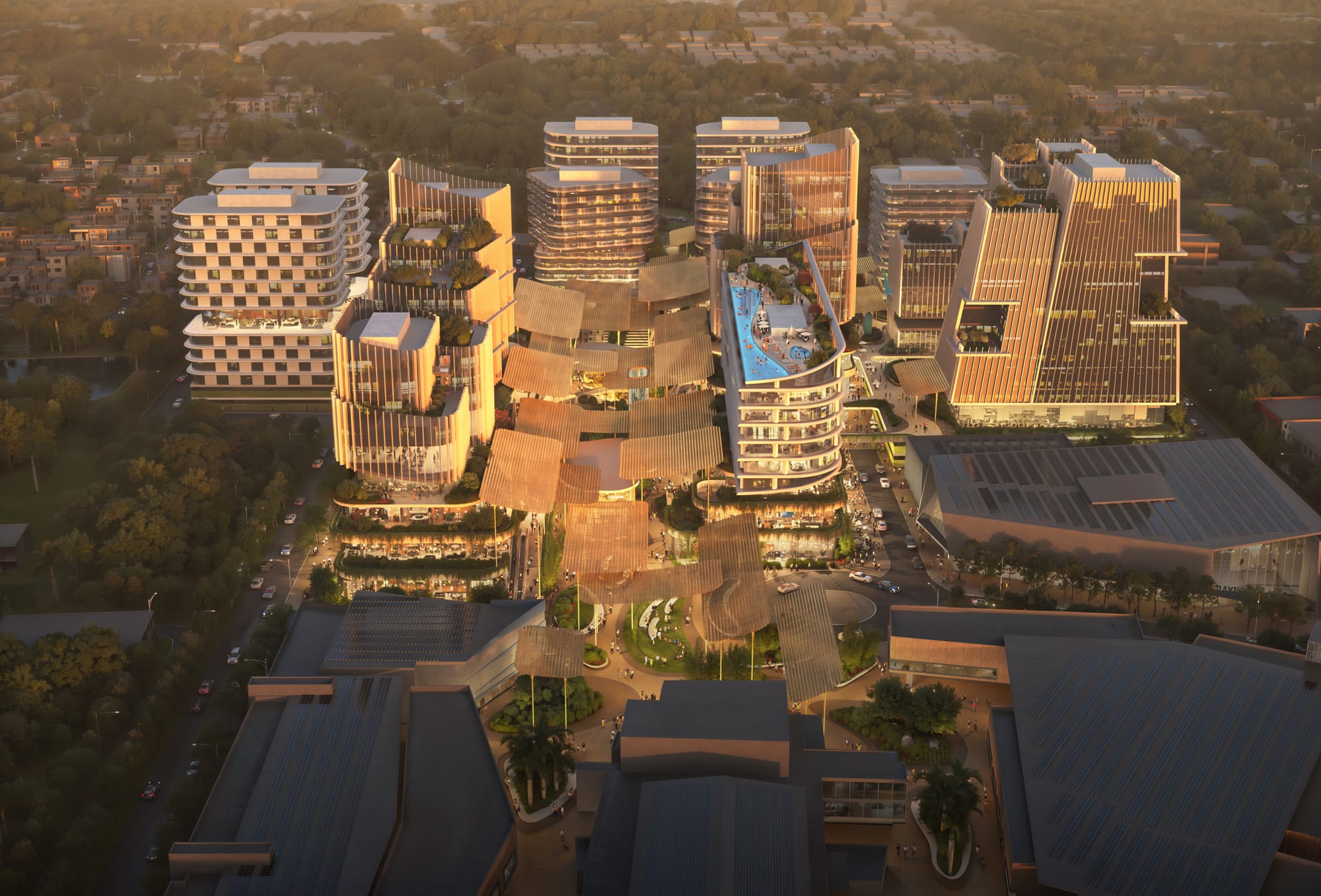 Master plan · aerial overview