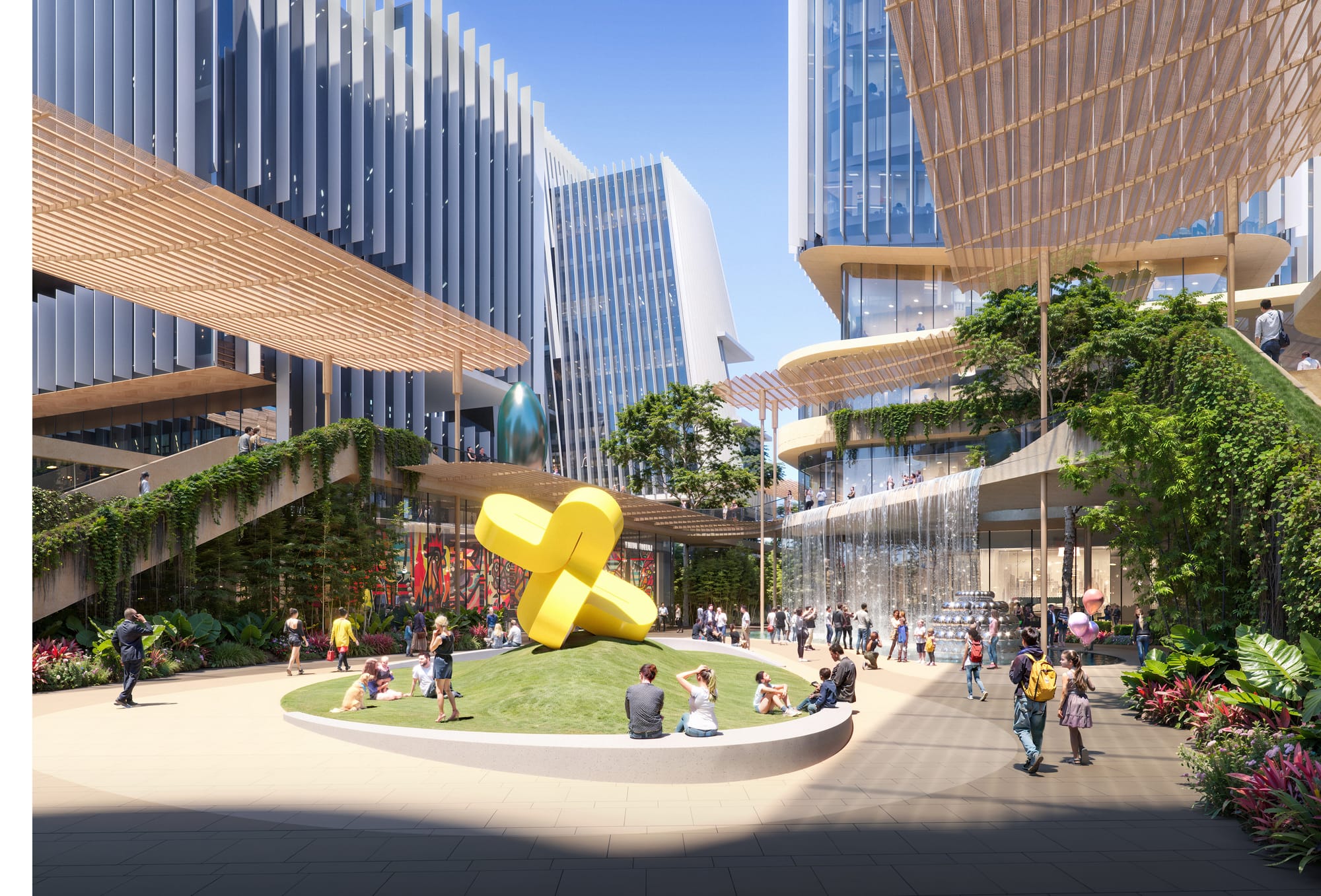 Experiential view · Activate art plaza