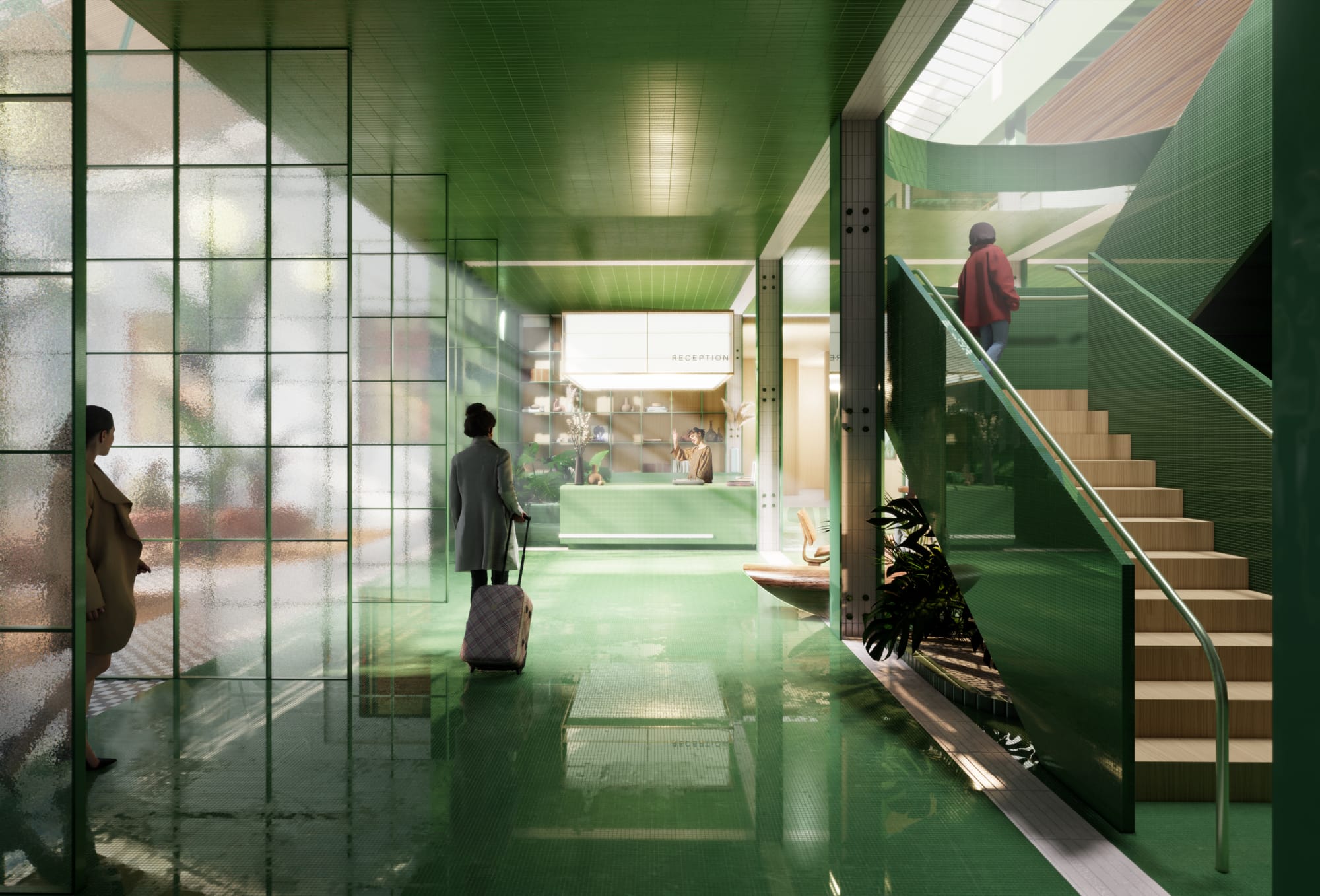 Experiential view · View upon entering the warehouse