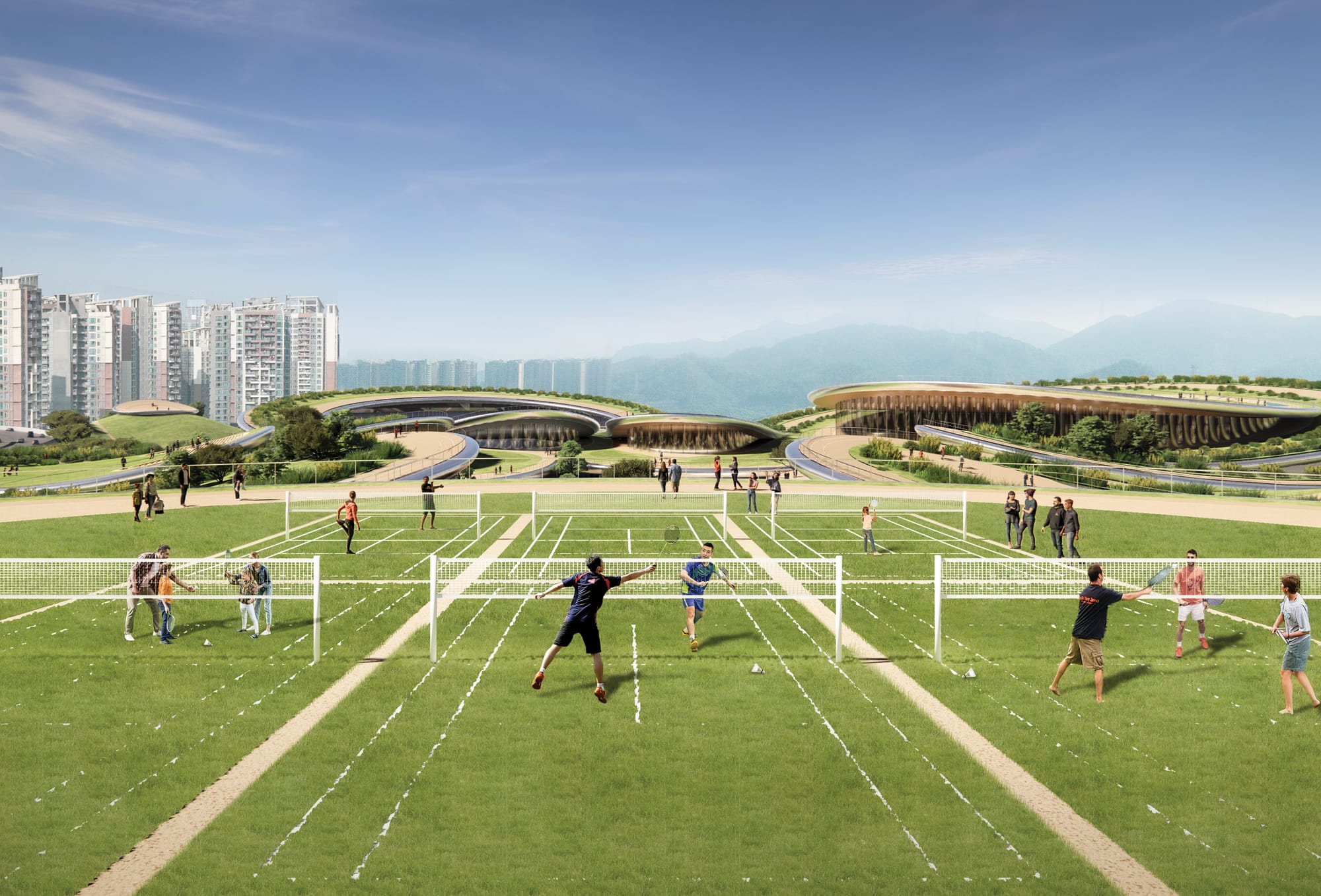 Experiential view  · The outdoor experience of badminton