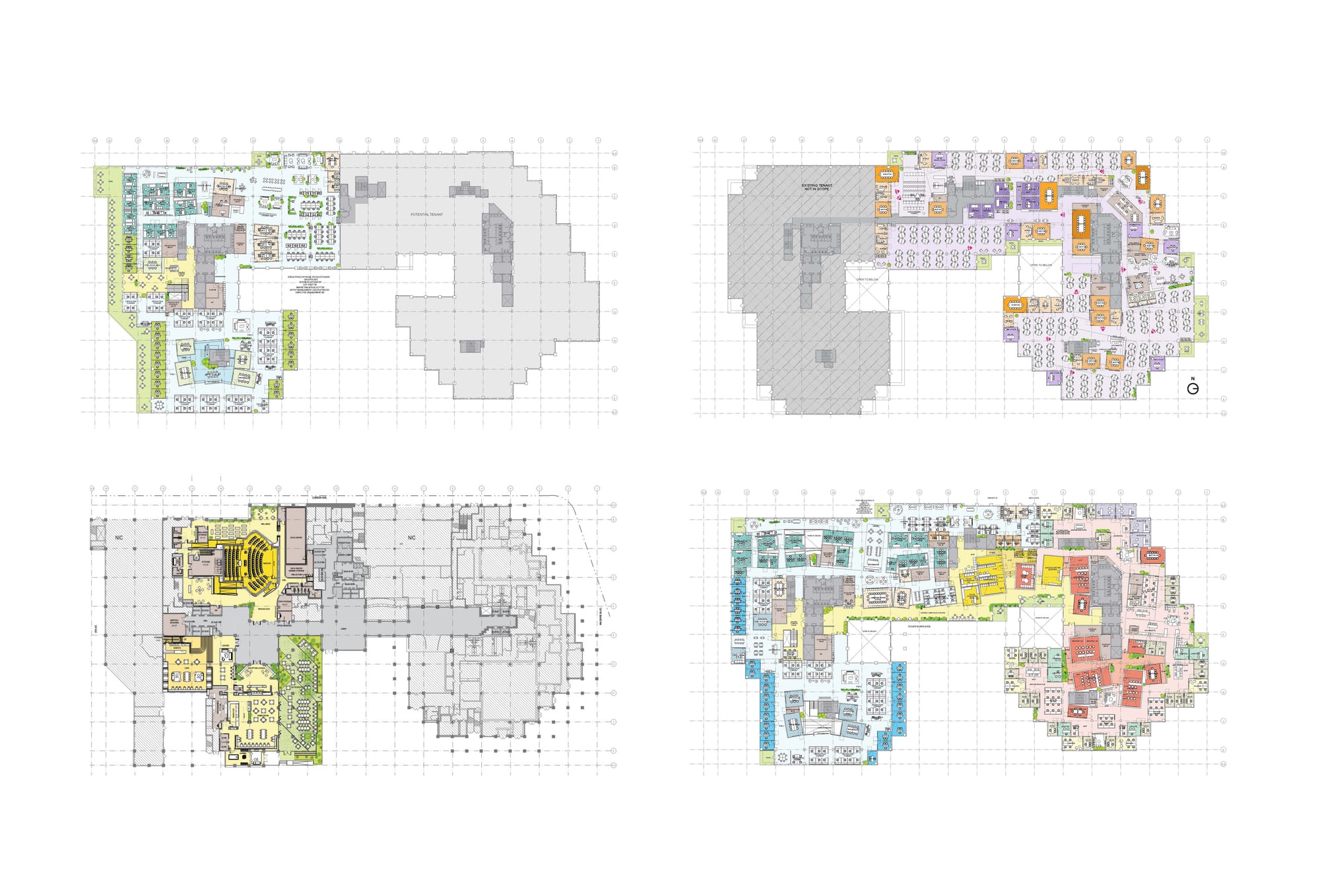 Floor plans · four levels