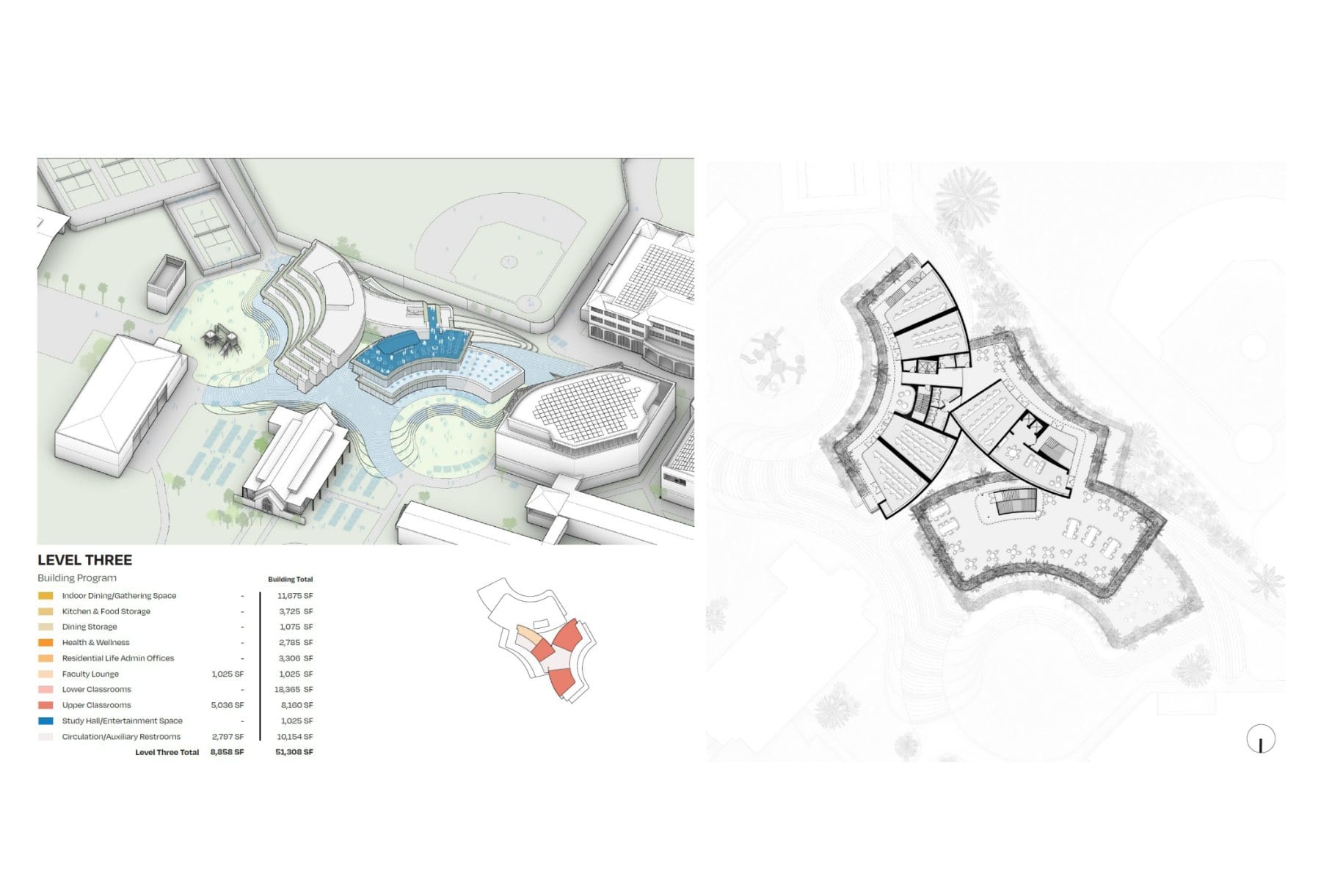 Level Three · upper-floor classroom program