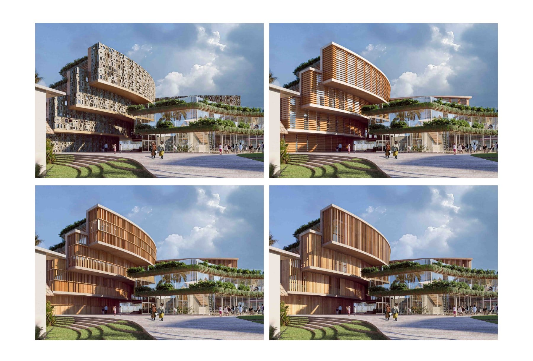 Material studies · facade explorations &amp; final selection